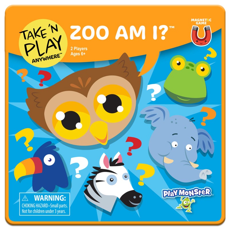 PlayMonster Take N Play  Anywhere Zoo Am I  Board Games for Kids- Board Games for Family Night  Family Games  Game Night  Family Board Games  Kids Toys  Travel Games  Preschool Toys  Multi-Player Game  Ages 6+ - Image 1